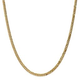 Mens Gold Classics™ 3.2mm. 14kt. Gold Beveled Curb Chain Bracelet