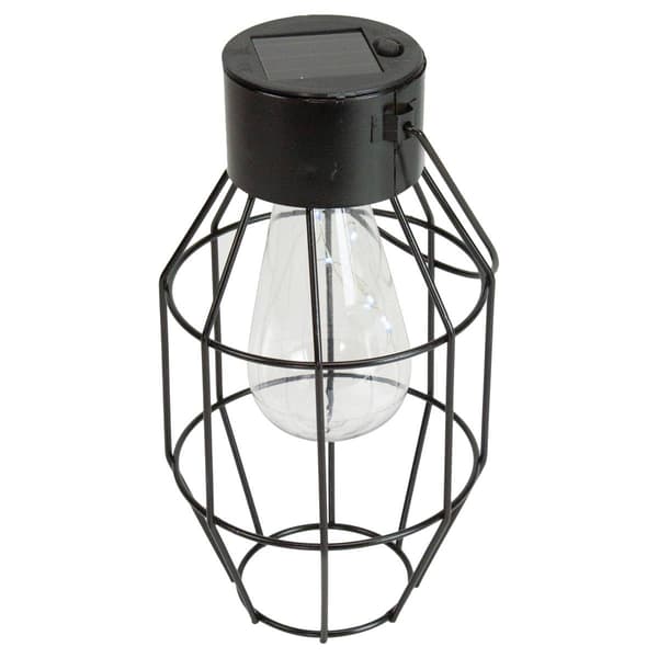 Northlight Seasonal 9.5in. Geometric Oblong Solar Lantern