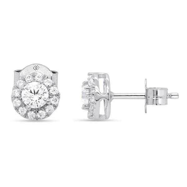 Nova Star® Sterling Silver & Lab Grown Diamond Earrings & Pendant