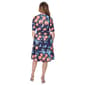 Womens 24/7 Comfort Apparel Floral Knee Length A-Line Dress - image 3