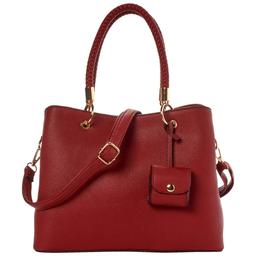 DS Fashion Braided Handle Satchel with Air Pod Case