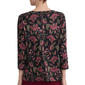 Petite Jones New York 3/4 Sleeve Bar Keyhole Floral Blouse - image 2