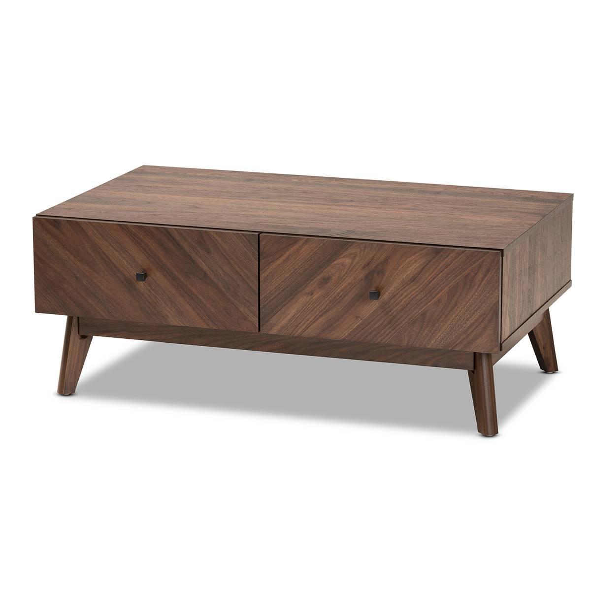 Baxton Studio Hartman Modern Walnut Brown Wood Coffee Table