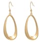 Design Collection Gold-Tone Open Oval Twist Earrings - image 1