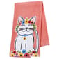 Floral Crown Kitty Coral Kitchen Towel - image 1