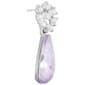 Athra Silver Plated & Violet Crystal Drop Earrings - image 2