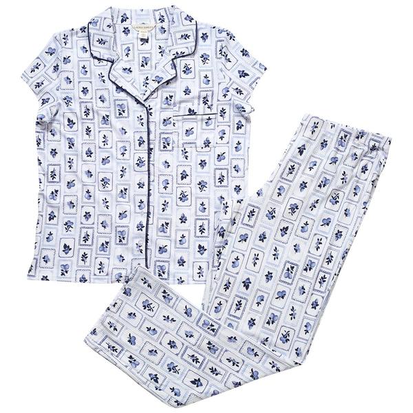 Womens Laura Ashley® Short Sleeve Tiled Fruit Pajama Set