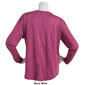 Womens RBX Double Peached V-Neck Long Sleeve Round Hem Top - image 2