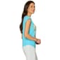 Womens Democracy Cap Sleeve Floral Side Ruch Tee - image 3