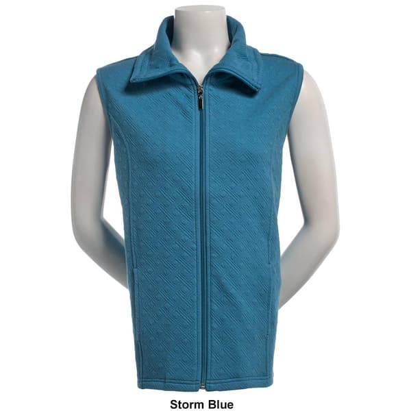 Womens Hasting & Smith Diamond Textured Collar Vest