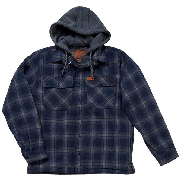 Mens Mountain Ridge Flannel Chest Protector Jacket - Navy/Grey - image 