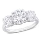 Sterling Silver 3 1/4ctw. White Moissanite Engagement Ring - image 1