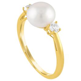 Gemstone Classics&#8482; 10kt. Freshwater Pearl & Diamond Ring