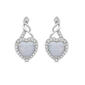 Gemstone Classics&#8482; Created Sapphire & Heart Opal Earrings - image 2