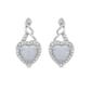 Gemstone Classics™ Created Sapphire & Heart Opal Earrings - image 2