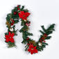 Poinsettias/Berries/Pinecones/Ornaments Garland - image 1