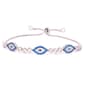 Cubic Zirconia Evil Eye Adjustable Bracelet - image 1