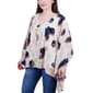 Womens NY Collection 3/4 Sleeve Pink Chevron V-Neck Top - image 4