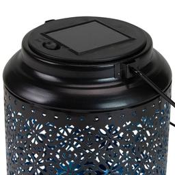 Northlight Seasonal 7in. Integrated Floral LED Solar Lantern
