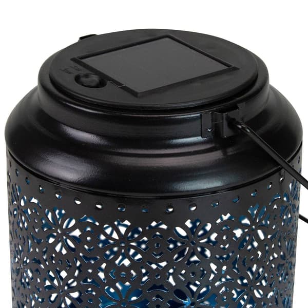 Northlight Seasonal 7in. Integrated Floral LED Solar Lantern