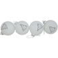 Northlight 4ct. Matte White Christmas Tree Glass Ornaments - image 4