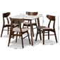 Baxton Studio Pearson Light Beige/Walnut Brown 5pc. Dining Set - image 9