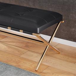 Southern Enterprises Clairvoix Faux Leather Bench