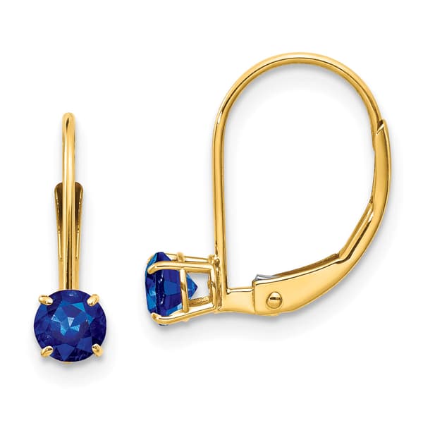 Gemstone Classics&#40;tm&#41; 14kt. Gold Sapphire Drop Earrings - image 