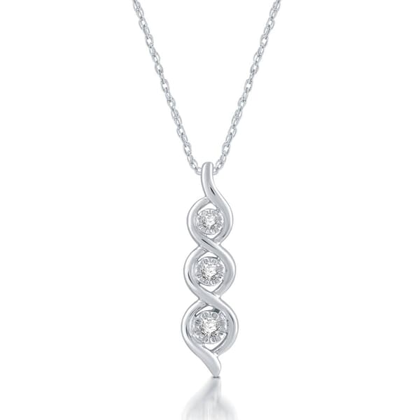 Nova Star(R) Sterling Silver 1/10ctw. Lab Grown Diamond Pendant - image 
