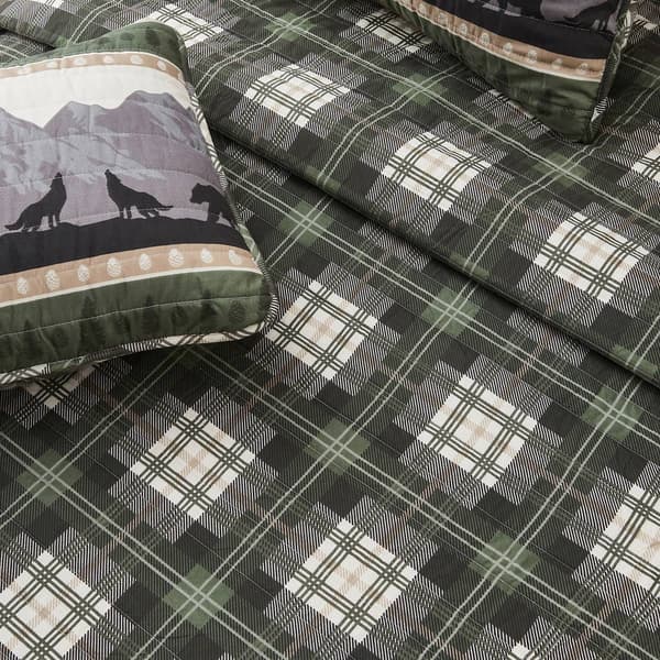FreshFolds Salt Creek 3pc. Reversible Mountainscape Quilt Set