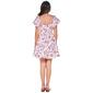 Juniors No Comment Balloon Sleeve Cross Hatch Rose A-Line Dress - image 2