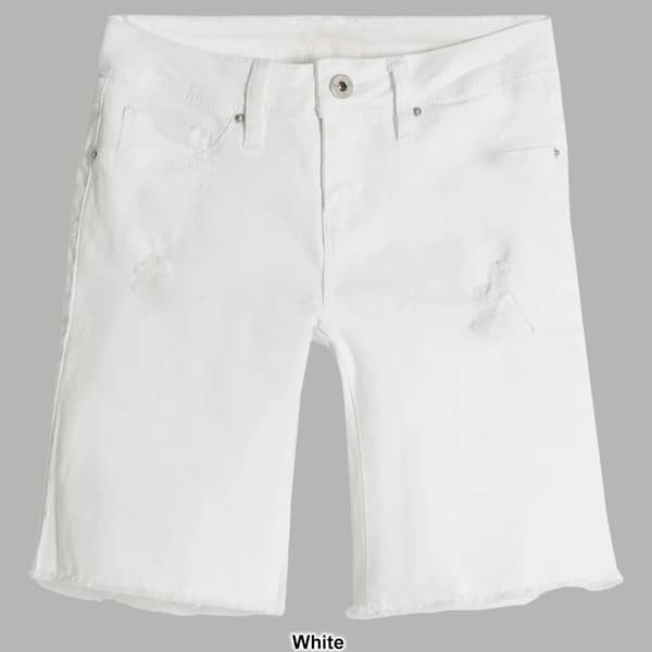 Girls (7-14) YMI® 3 Pocket Distressed Fray Hem Midi Shorts