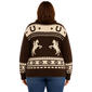 Juniors Plus No Comment Long Sleeve Button Front Western Cardigan - image 3