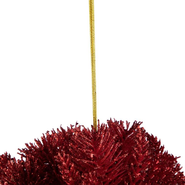 Northlight Seasonal 6in. Glittered Christmas Red Ball Ornament