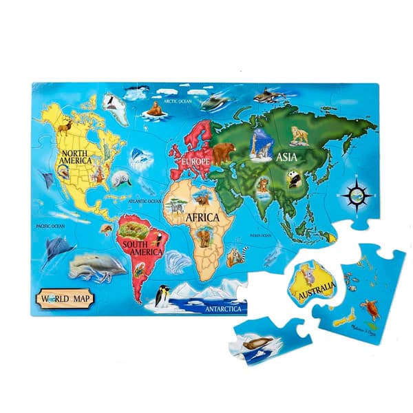 Melissa &amp; Doug® 33pc. World Map Floor Puzzle