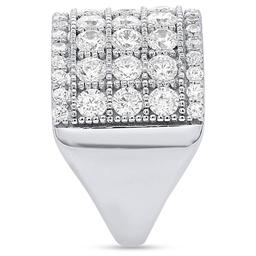Nova Star® Sterling Silver Lab Grown Diamond Wave Ring