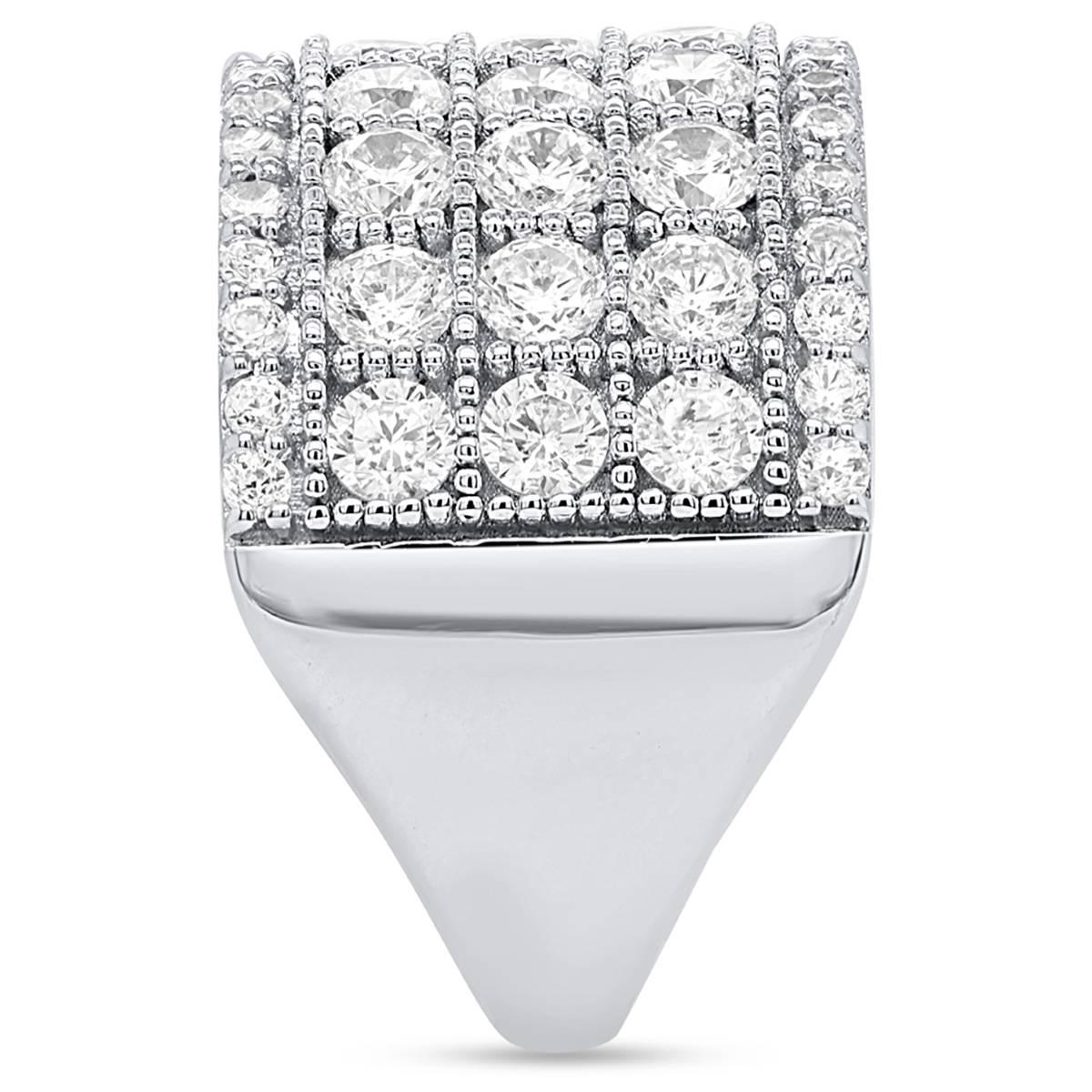 Nova Star® Sterling Silver Lab Grown Diamond Wave Ring