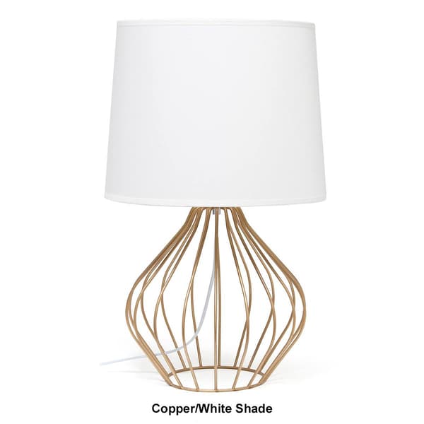 Simple Designs Geometrically Wired Table Lamp