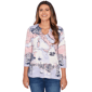 Plus Size Ruby Rd. Jetsetter Coastal Sketch Cotton Top - image 1