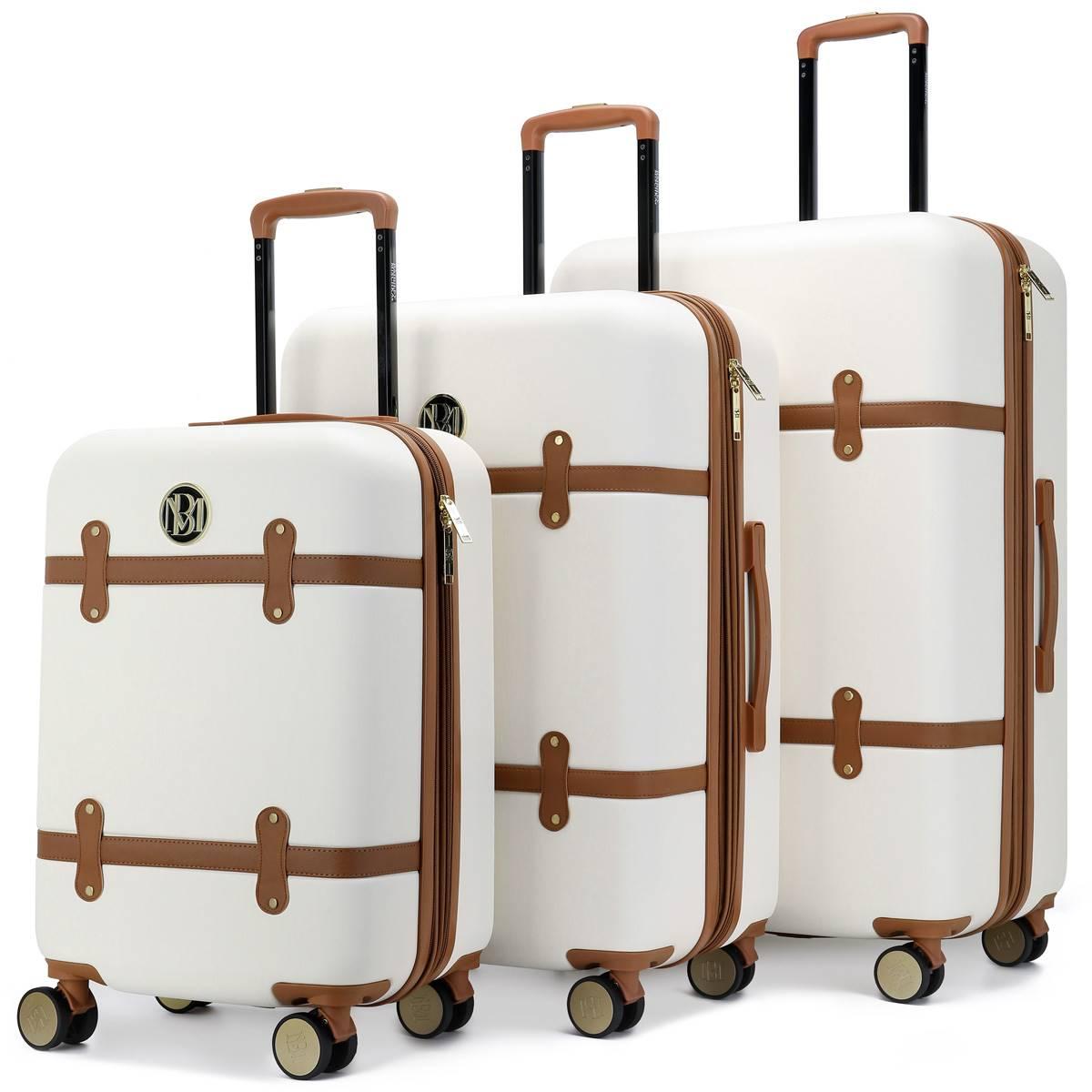 Badgley Mischka Grace 3pc. Expandable Retro Luggage Set