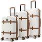 Badgley Mischka Grace 3pc. Expandable Retro Luggage Set - image 1
