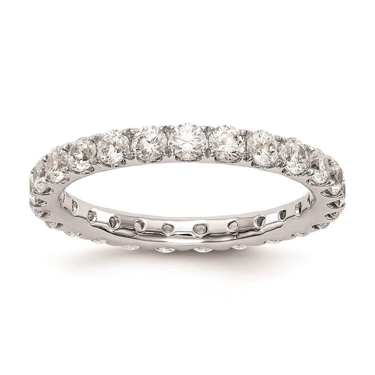 Pure Fire 14kt. White Gold Lab Grown Diamond Eternity Band