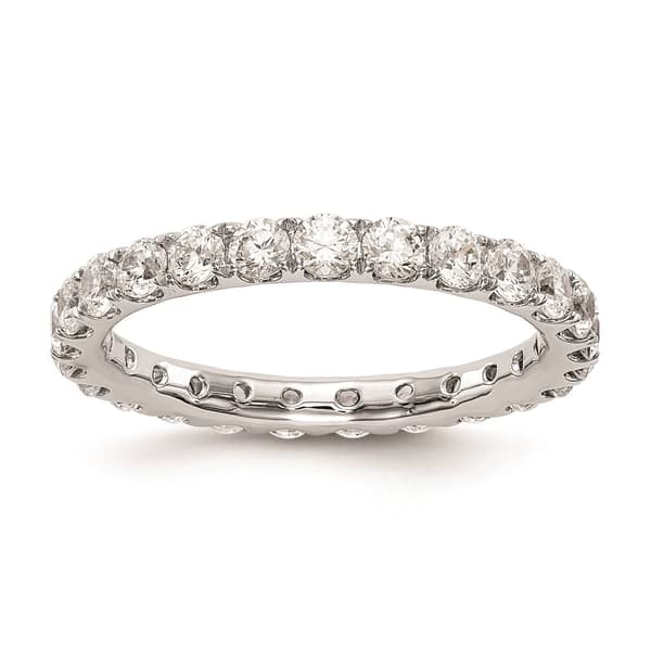 Pure Fire 14kt. White Gold Lab Grown Diamond Eternity Band