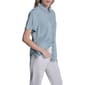 Womens DKNY Jeans Cuff Short Sleeve Stripe Casual Button Down - image 3