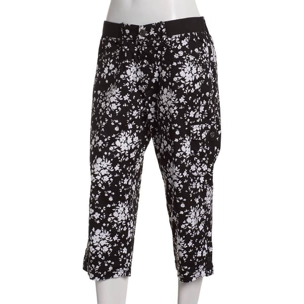 Womens da-sh Taylor Adjustable Leg Cargo Floral Capris Pants - image 