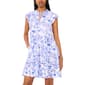Womens Cece Cap Sleeve Floral Leaf Tie Neck Babydoll A-Line Dress - image 3