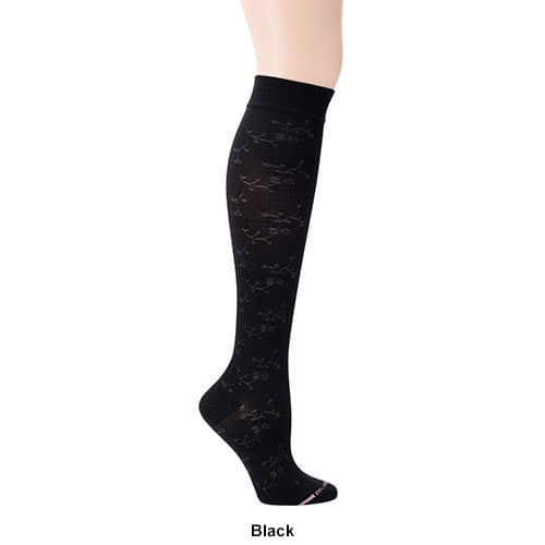 Womens Dr. Motion Knee High Floral Compression Socks - Boscov's