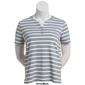 Petite Hasting & Smith Short Sleeve Stripe Henley Tee - image 3
