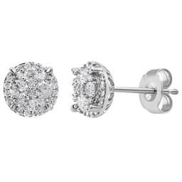 Nova Star® Sterling Silver Lab Grown Diamond Stud Earrings