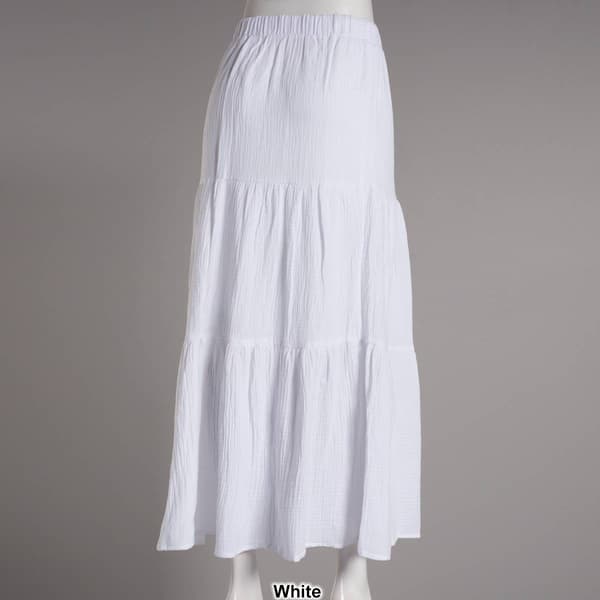 Juniors No Comment Tea Date Gauze Maxi Skirt